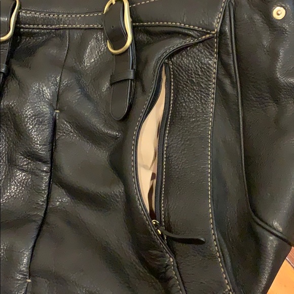 Tumi Black Leather Tote Bag - Picture 5 of 7